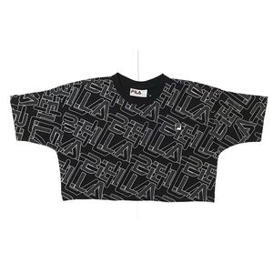 Fila Brea Women's Crop T-Shirt Black-White - NWT